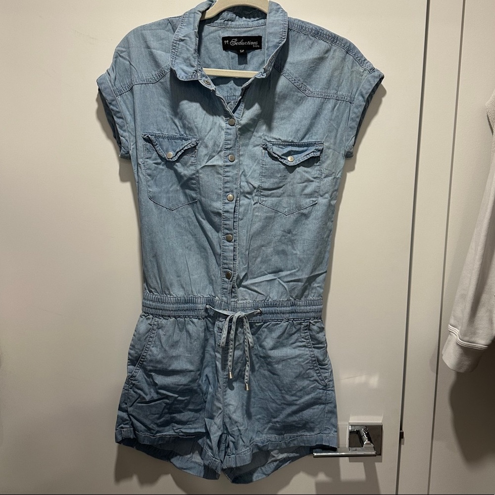 DENIM ROMPER